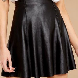 Spank faux leather skater skirt